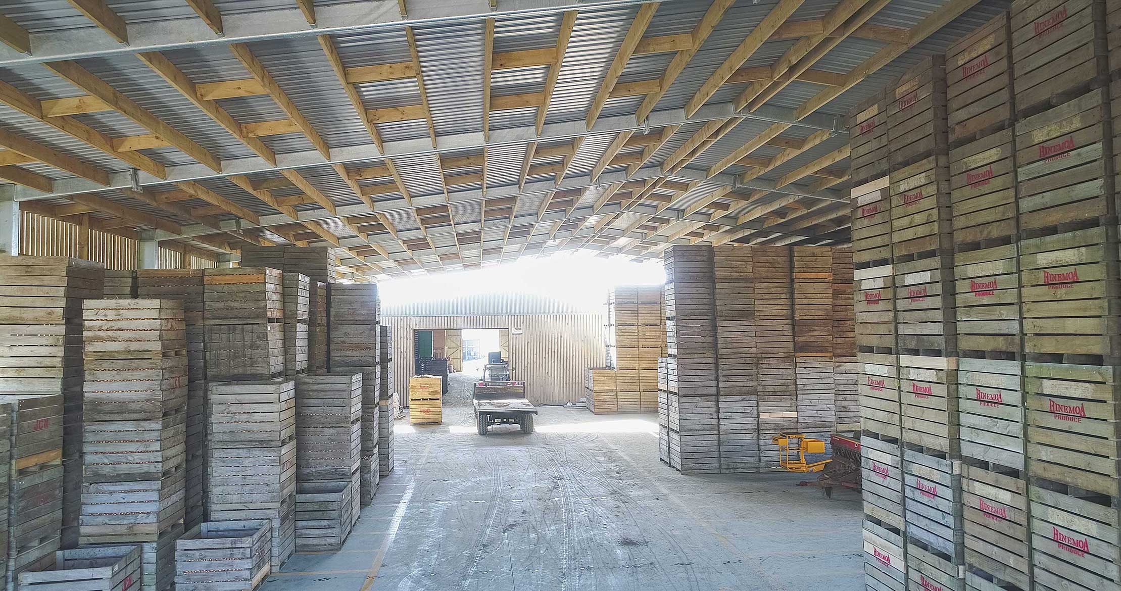 Interior view of the agricultural shed by XL Structural Steel