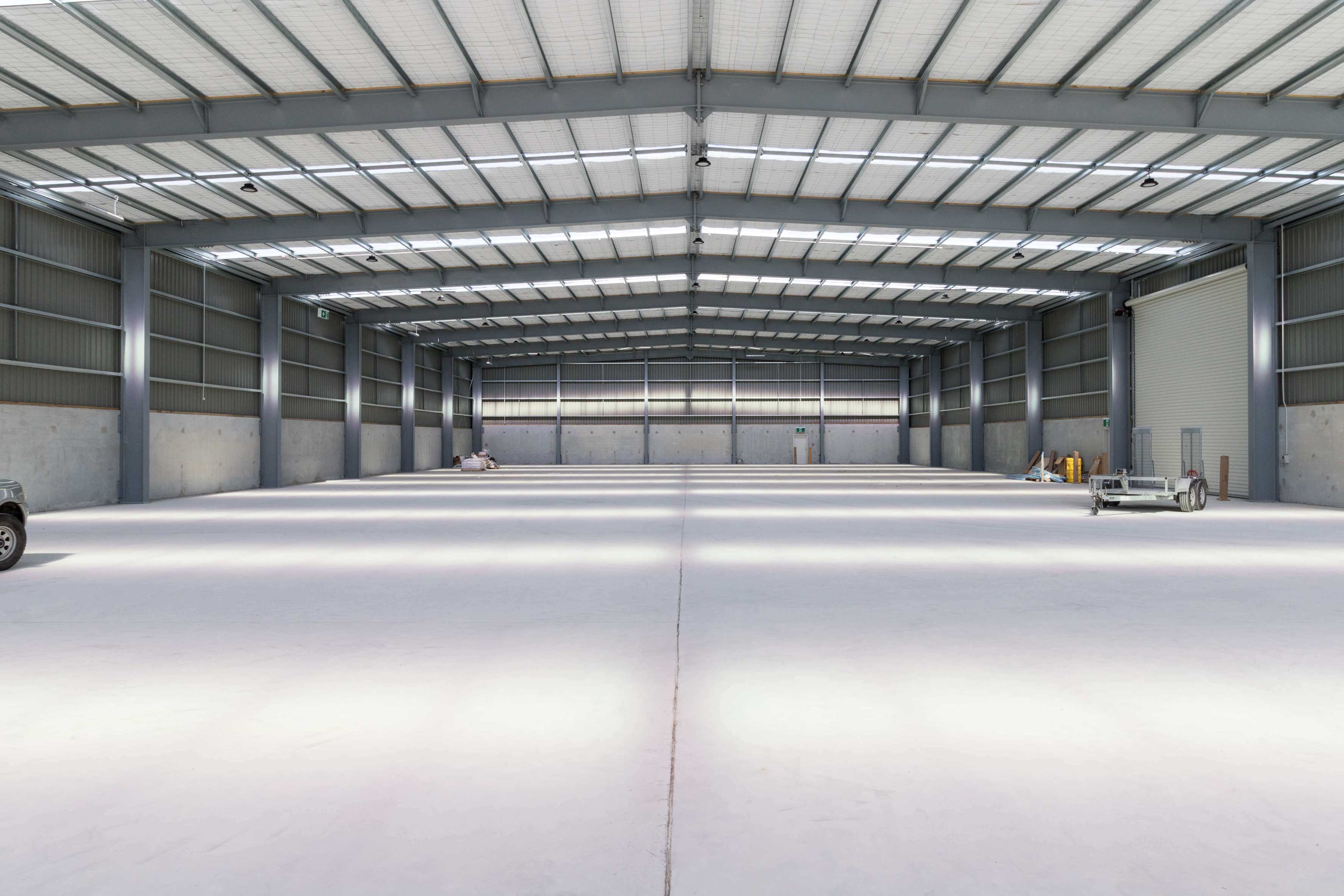 XL Structural Steel shed interior